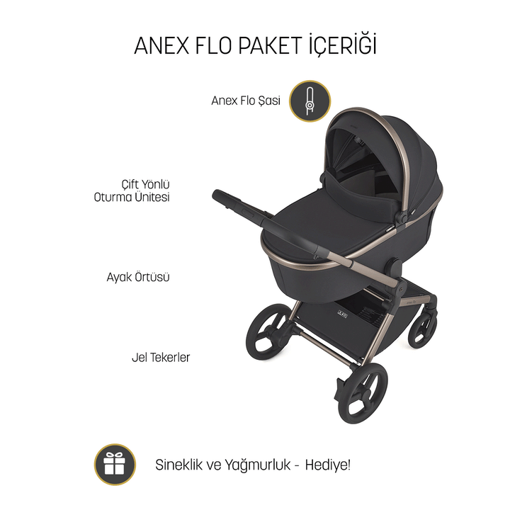 Anex Flo 3'ü Birarada Set Bebek Arabası