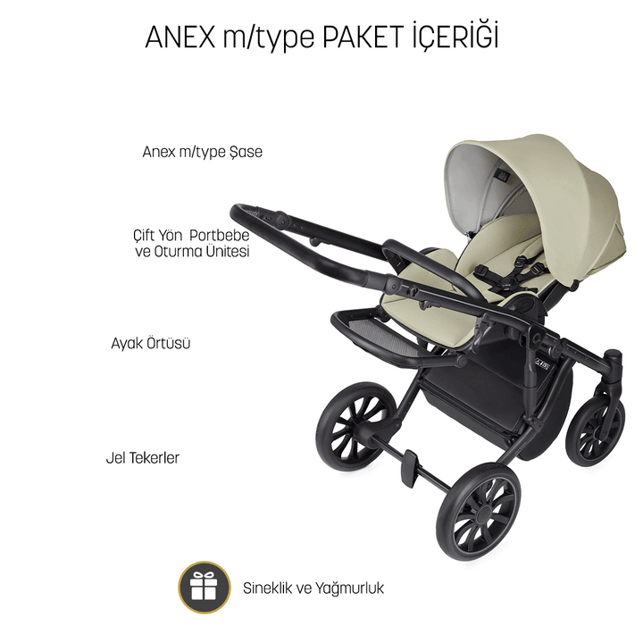 Anex m/type 3'ü 1 Arada Set Bebek Arabası